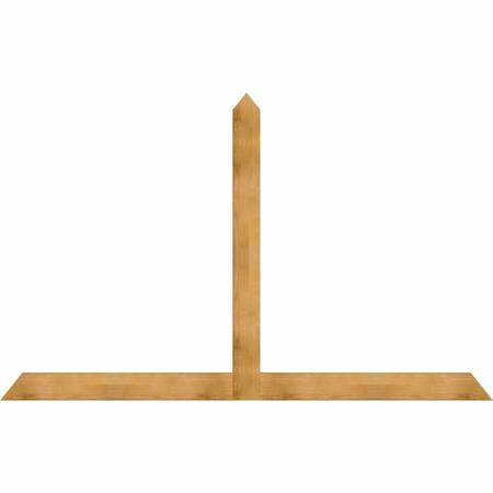 Ekena Millwork Portland Rough Sawn Timber Gable Bracket, Western Red Cedar, 108"W x 68"H x 2"D x 6"F, 15/12 Pitch GBW108X68X0206POR00RWR